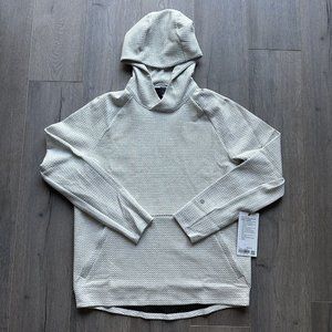 lululemon Textured Double-Knit Cotton Hoodie Heathered Bone Ivory Size L NWT 🍋